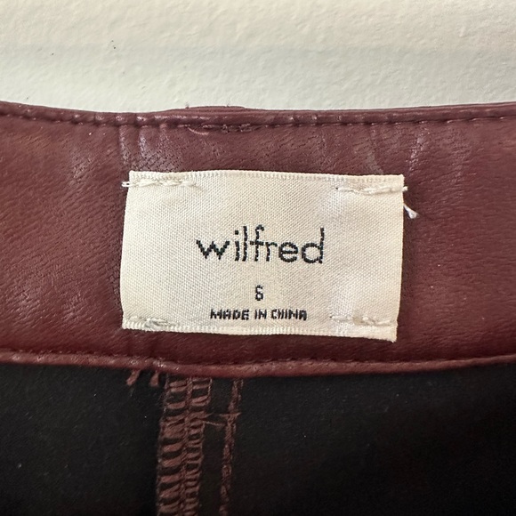 Wilfred Rebel Leather Pants in Red - Picture 4 of 4